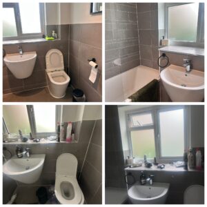 Before and after clean Deep clean bathroom